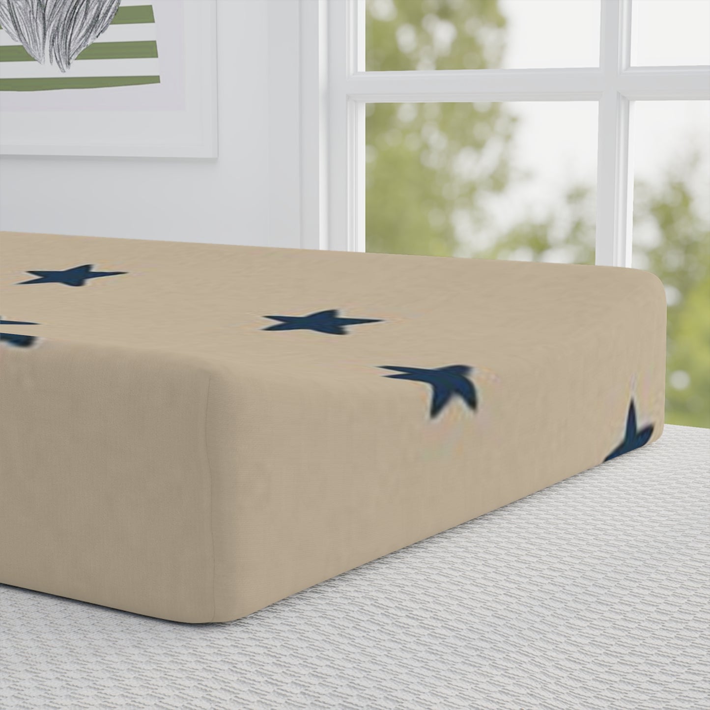 Star Pattern Baby Changing Pad Cover