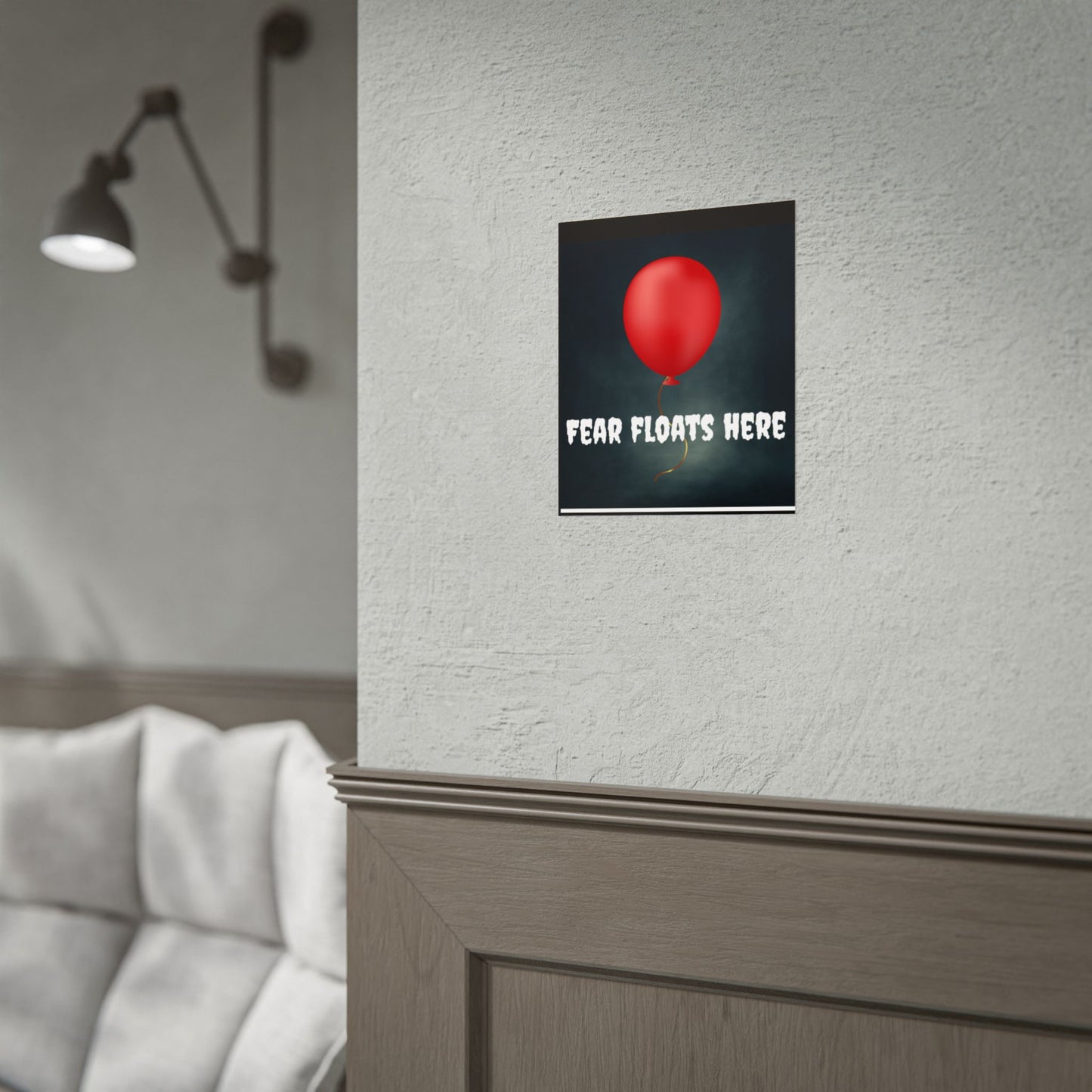 Horror Movie Poster — "Fear Floats Here" Rolled Poster