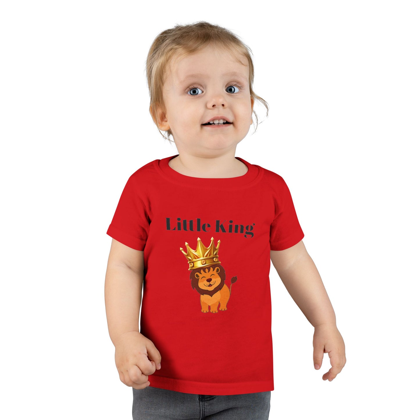 Little King Toddler T-Shirt — Cute Crowned Lion Baby Tee