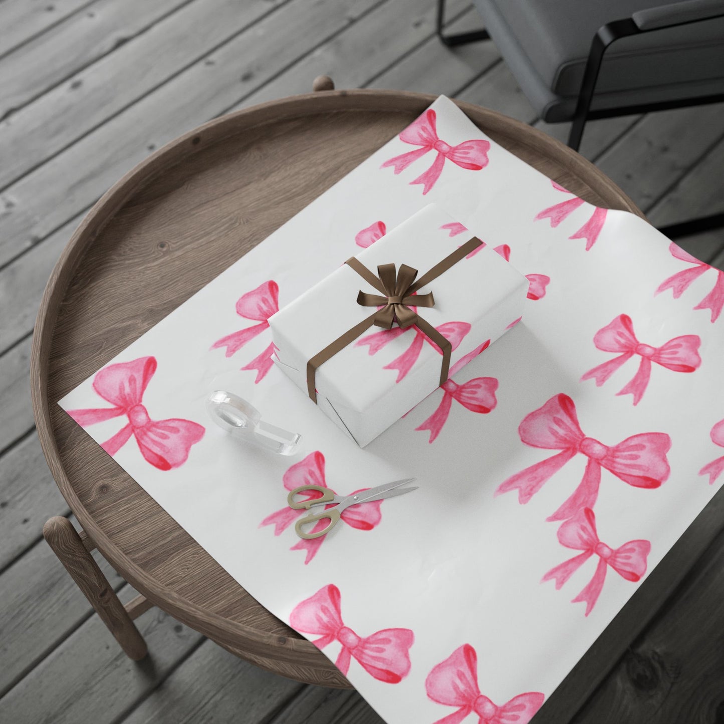 🎀 Pink Bow Wrapping Paper