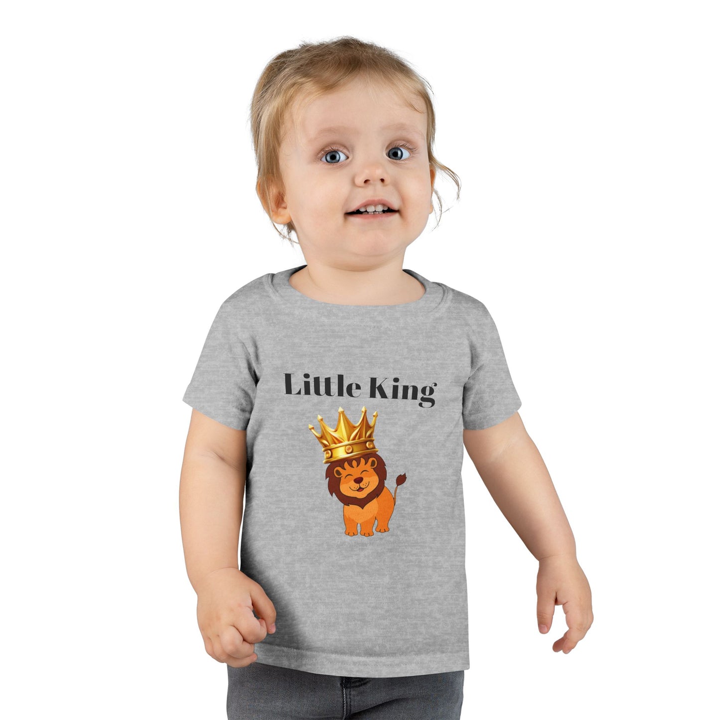 Little King Toddler T-Shirt — Cute Crowned Lion Baby Tee