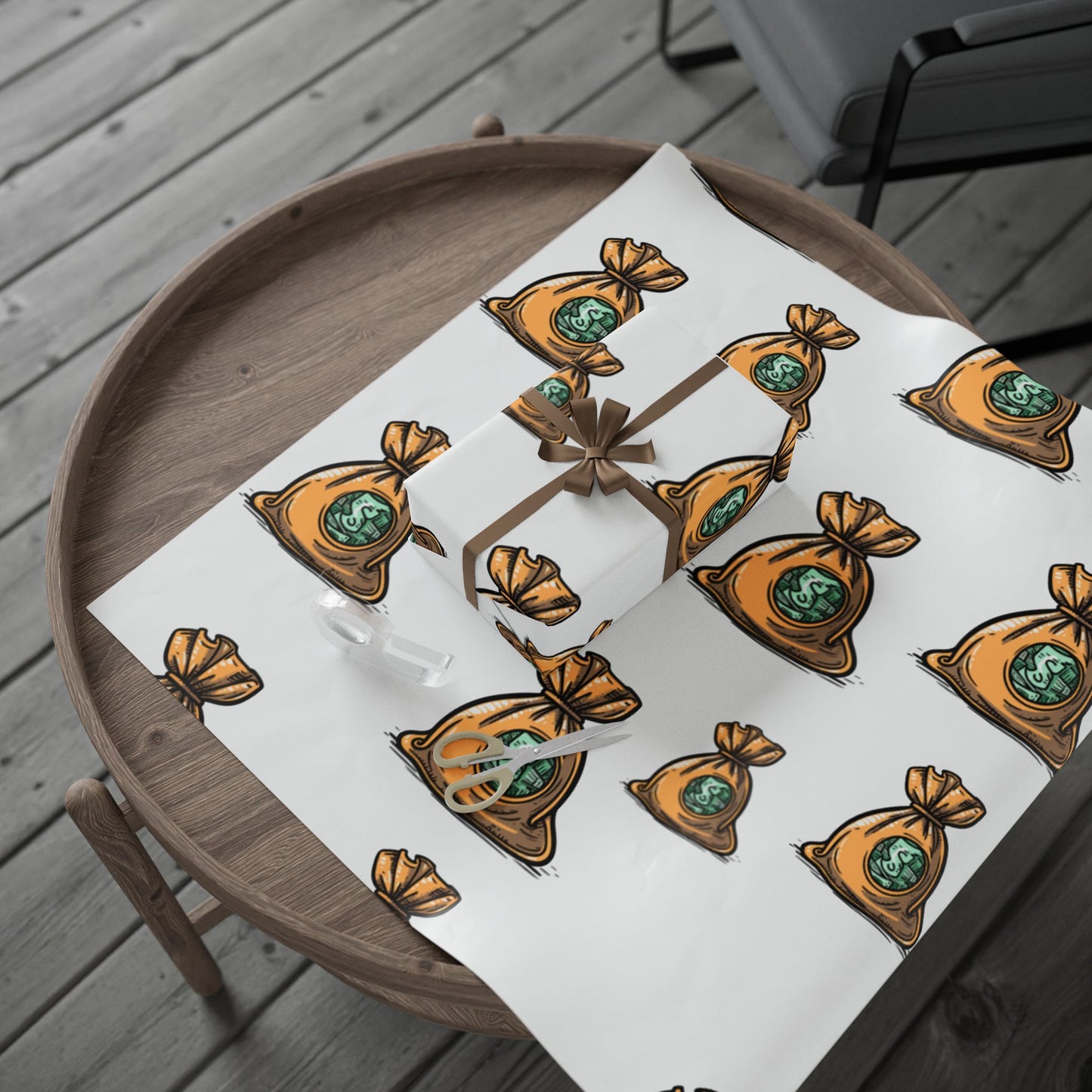 💰 Money Bag Wrapping Paper