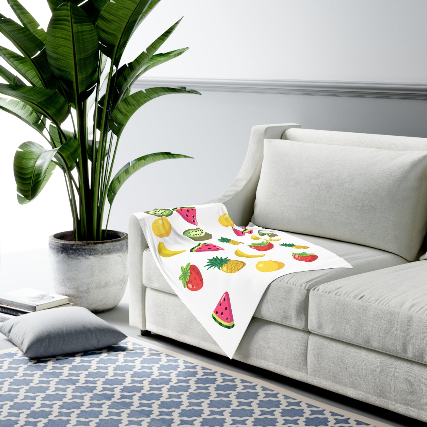 Fruity Baby Swaddle Blanket — Cute Watermelon, Pineapple & Strawberry Nursery Wrap