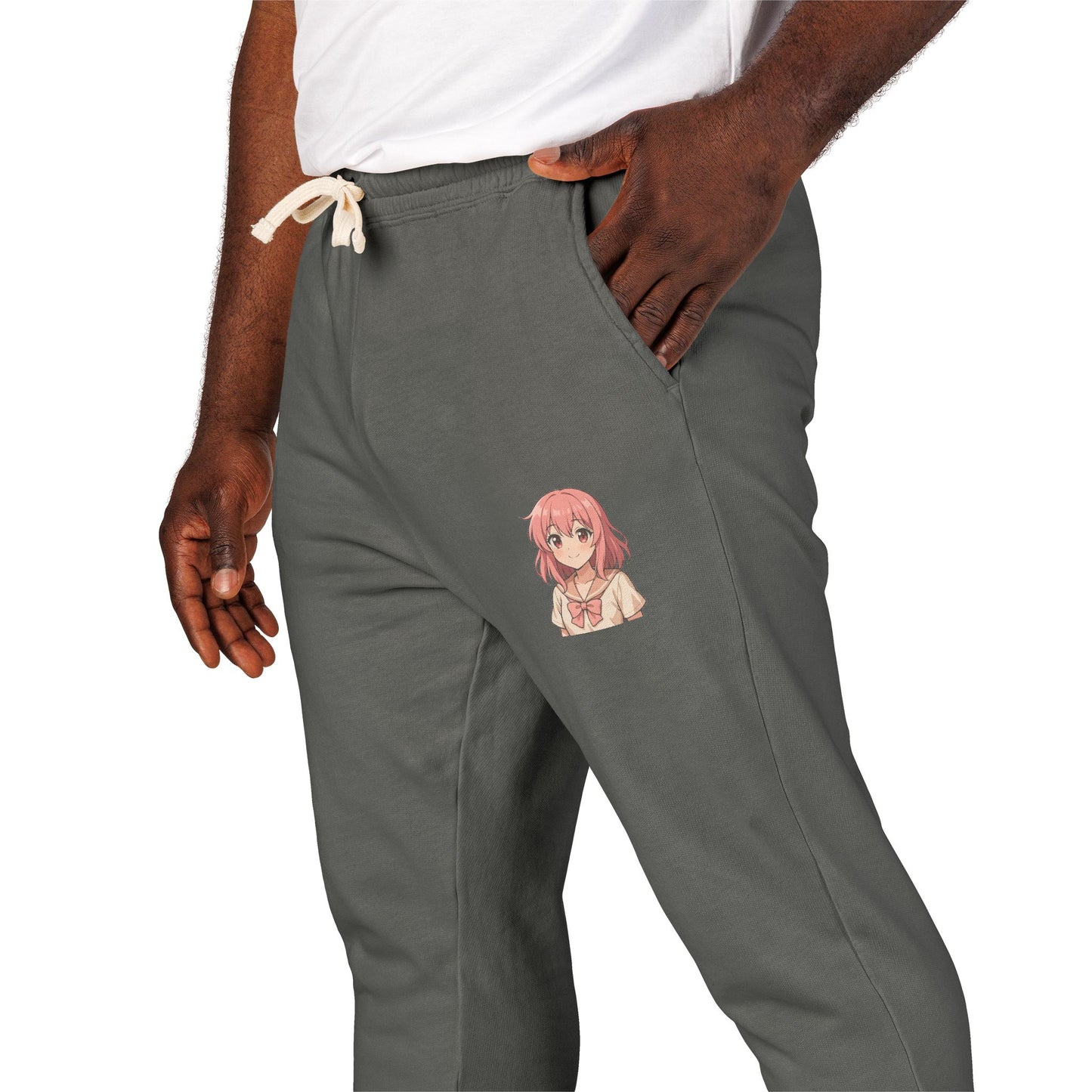 Anime Soft-Girl Sweatpants — Sakura Edition
