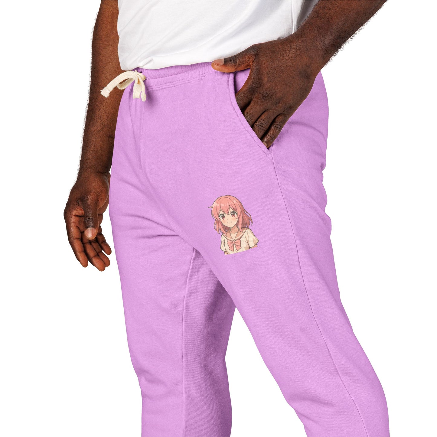 Anime Soft-Girl Sweatpants — Sakura Edition