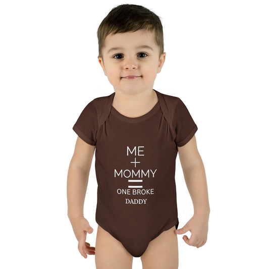 👶💸 “Me + Mommy = One Broke Daddy” Baby Onesie