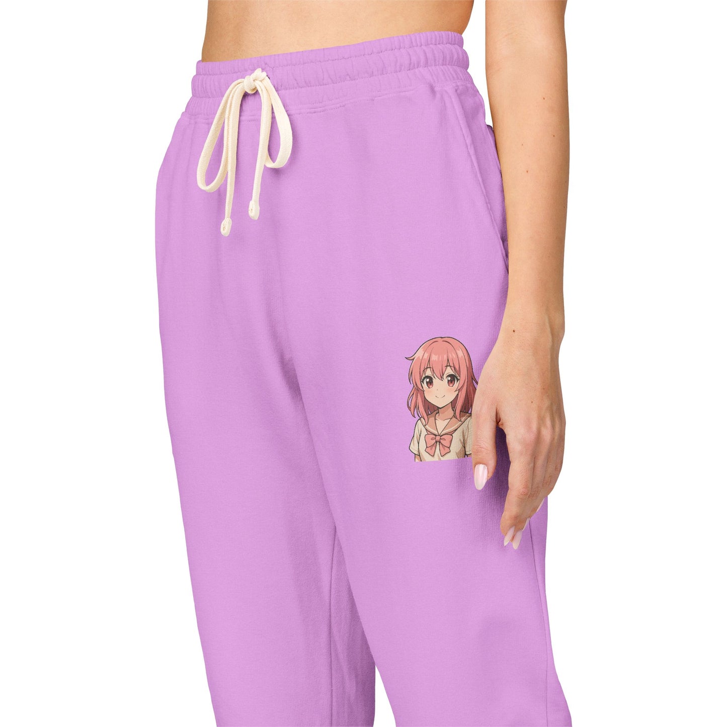 Anime Soft-Girl Sweatpants — Sakura Edition
