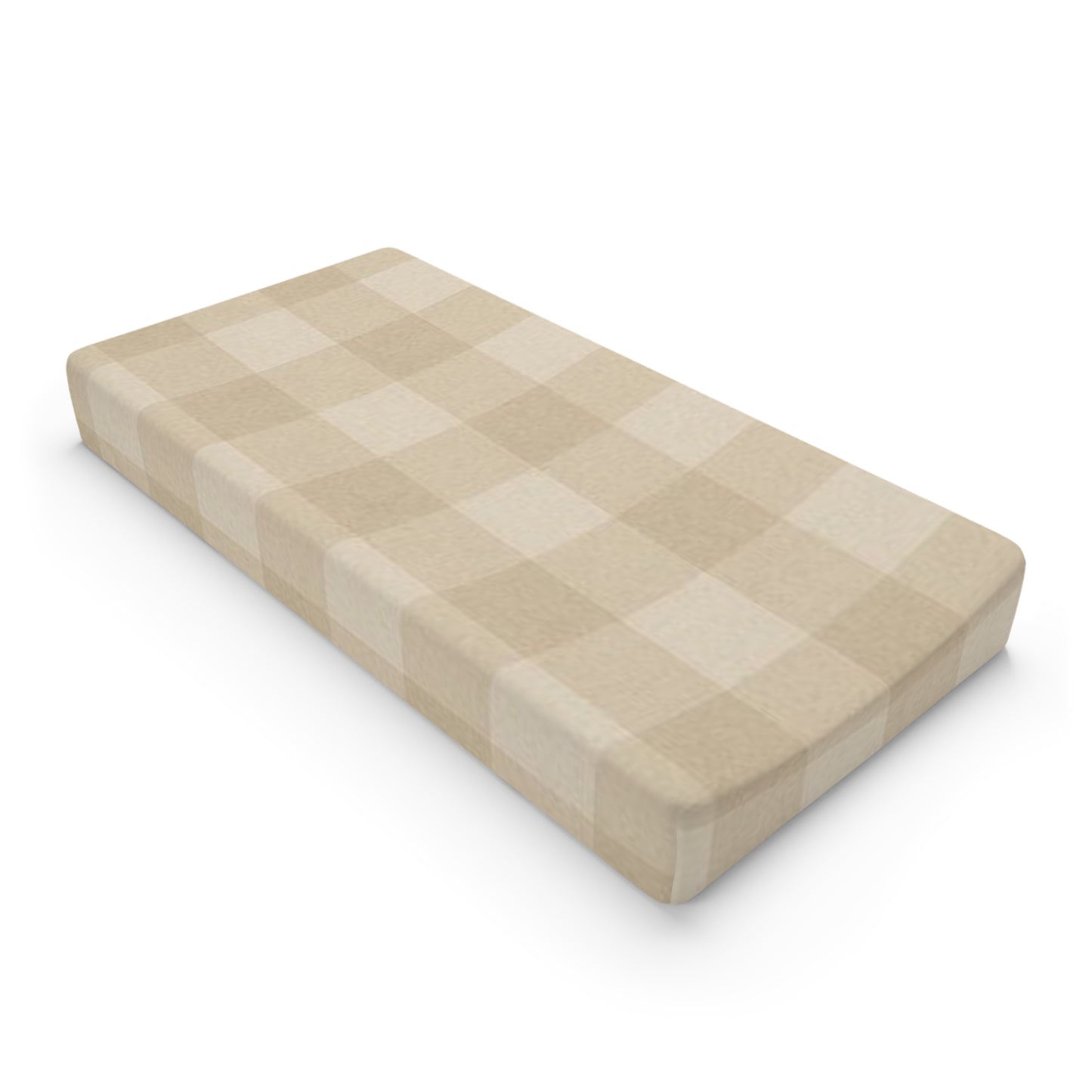 Beige Buffalo Check Baby Changing Pad Cover