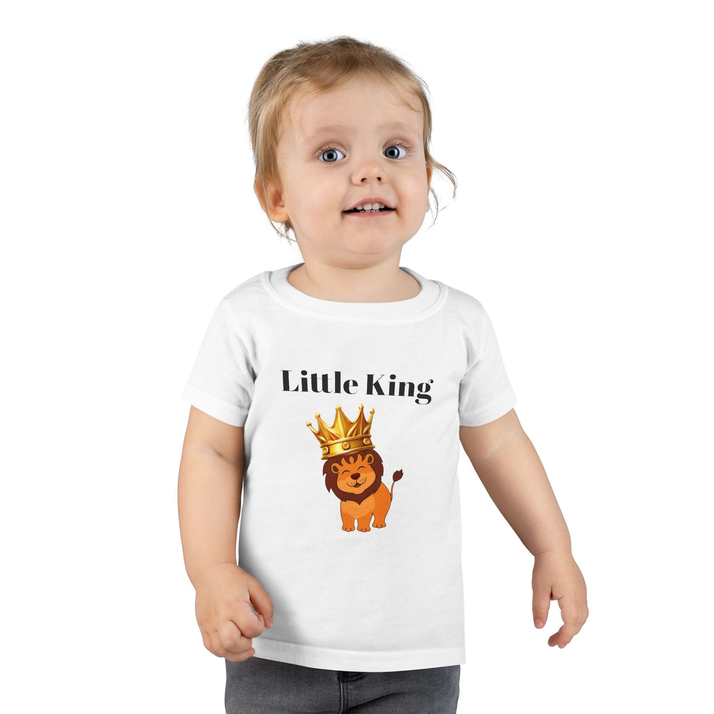 Little King Toddler T-Shirt — Cute Crowned Lion Baby Tee