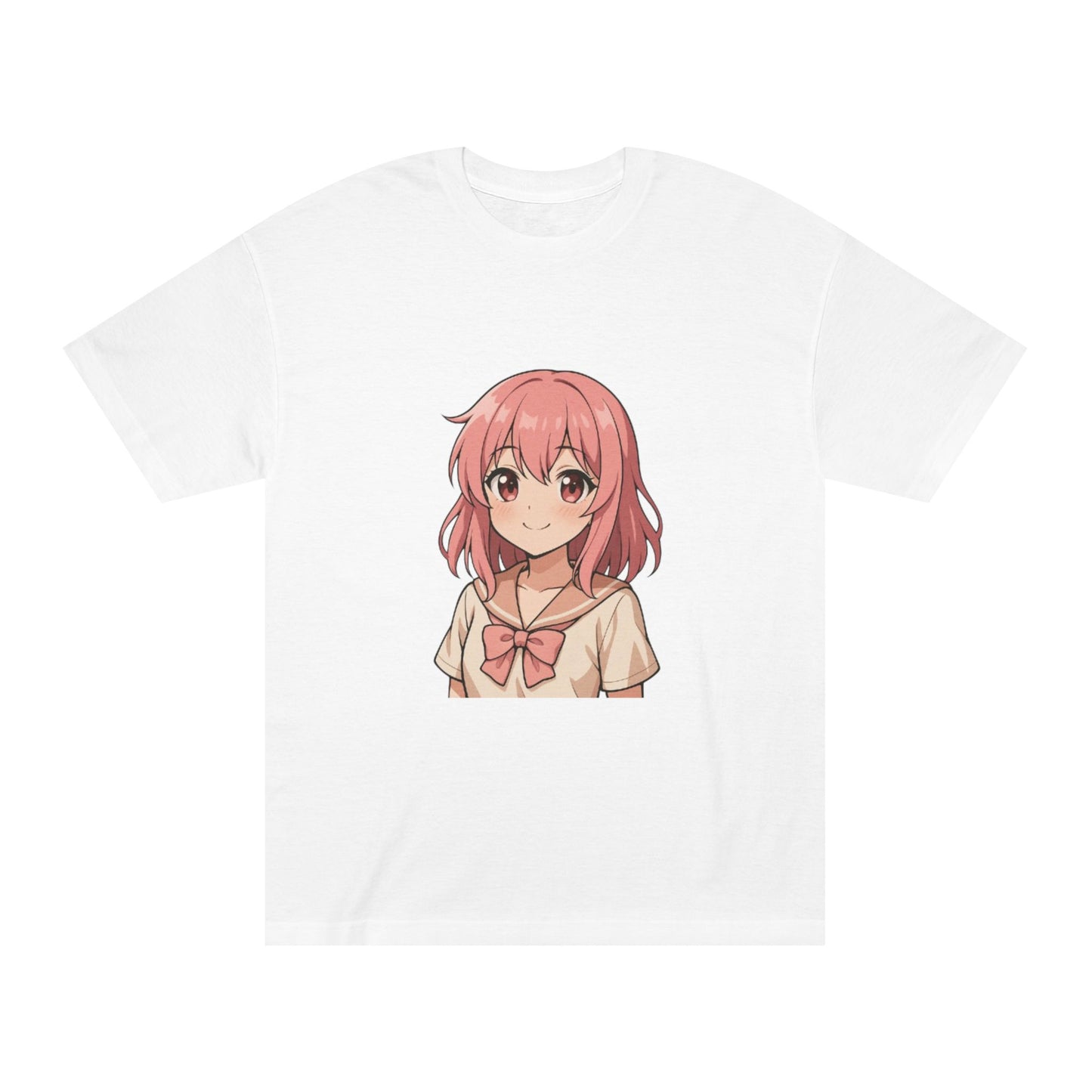 Anime Soft-Girl Tee — Pink Sakura Character