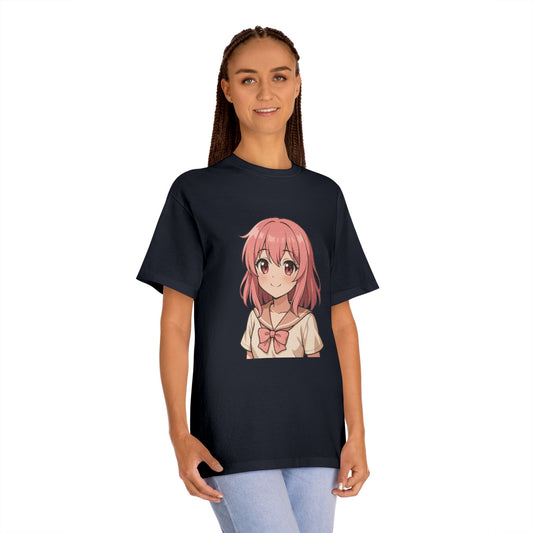 Anime Soft-Girl Tee — Pink Sakura Character