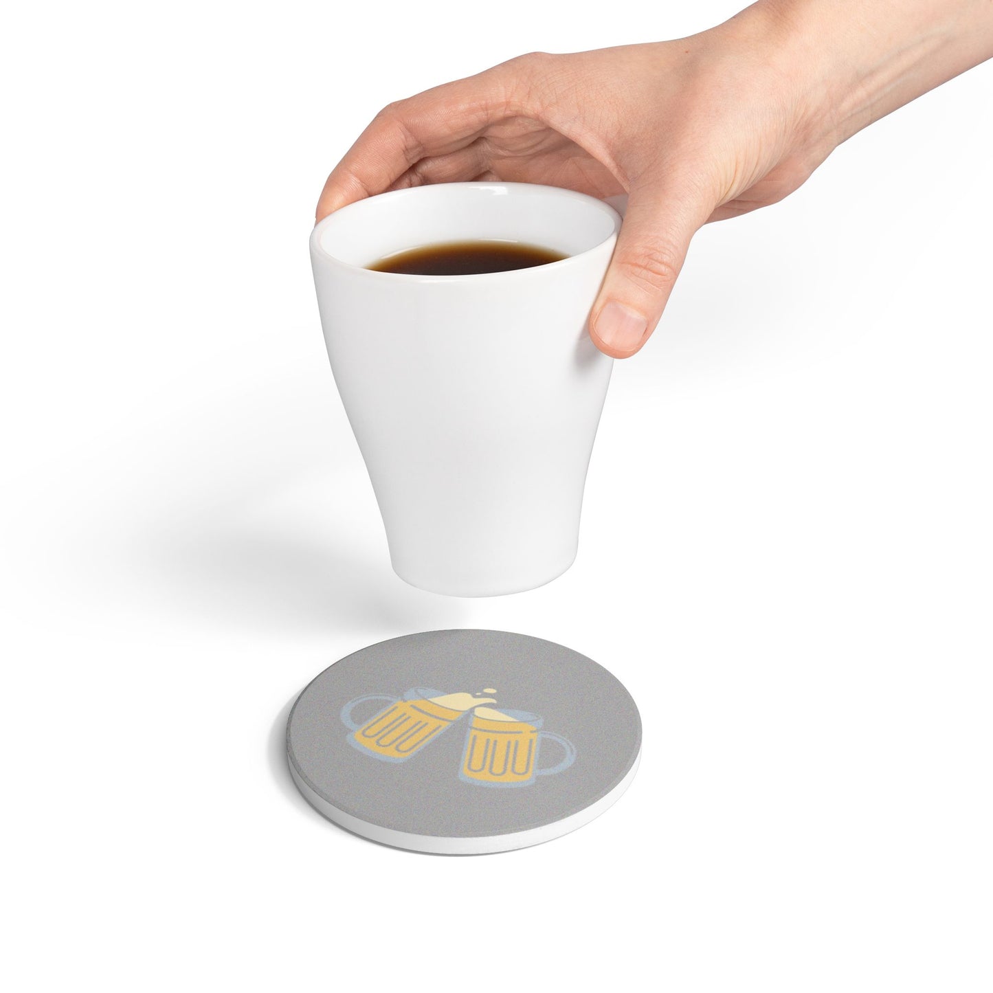 Beer Cheers Ceramic Coaster