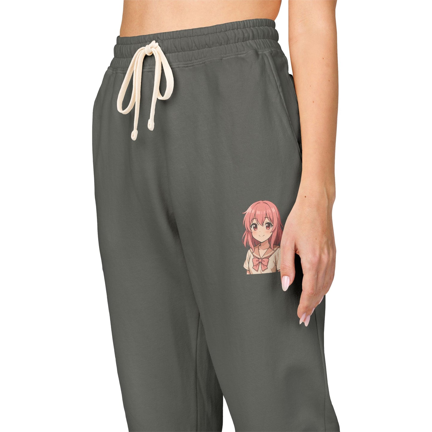 Anime Soft-Girl Sweatpants — Sakura Edition