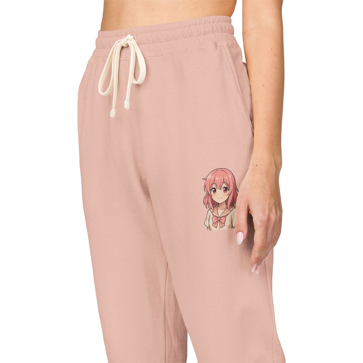 Anime Soft-Girl Sweatpants — Sakura Edition