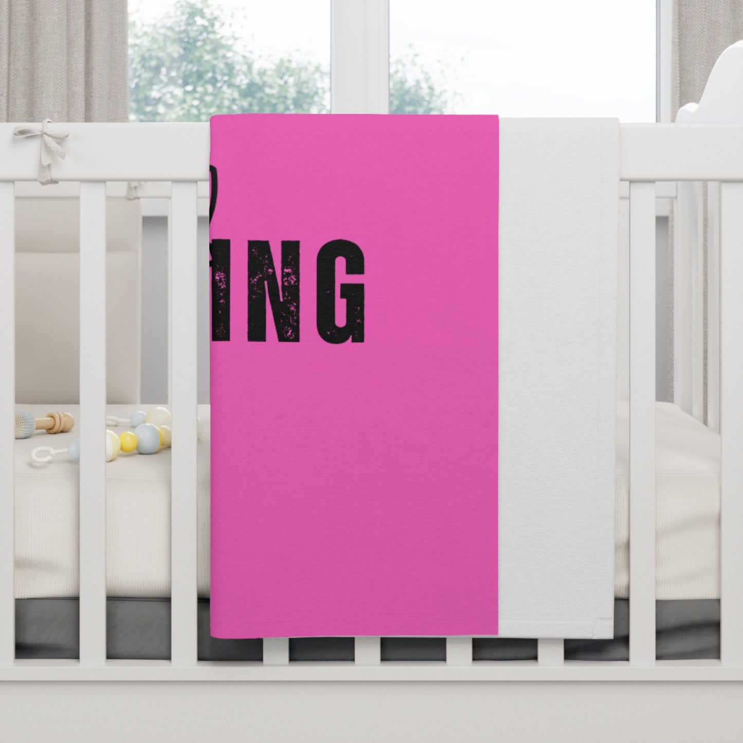 Baby Blanket — "Little Blessing" Soft Fleece Newborn Gift (Pink)