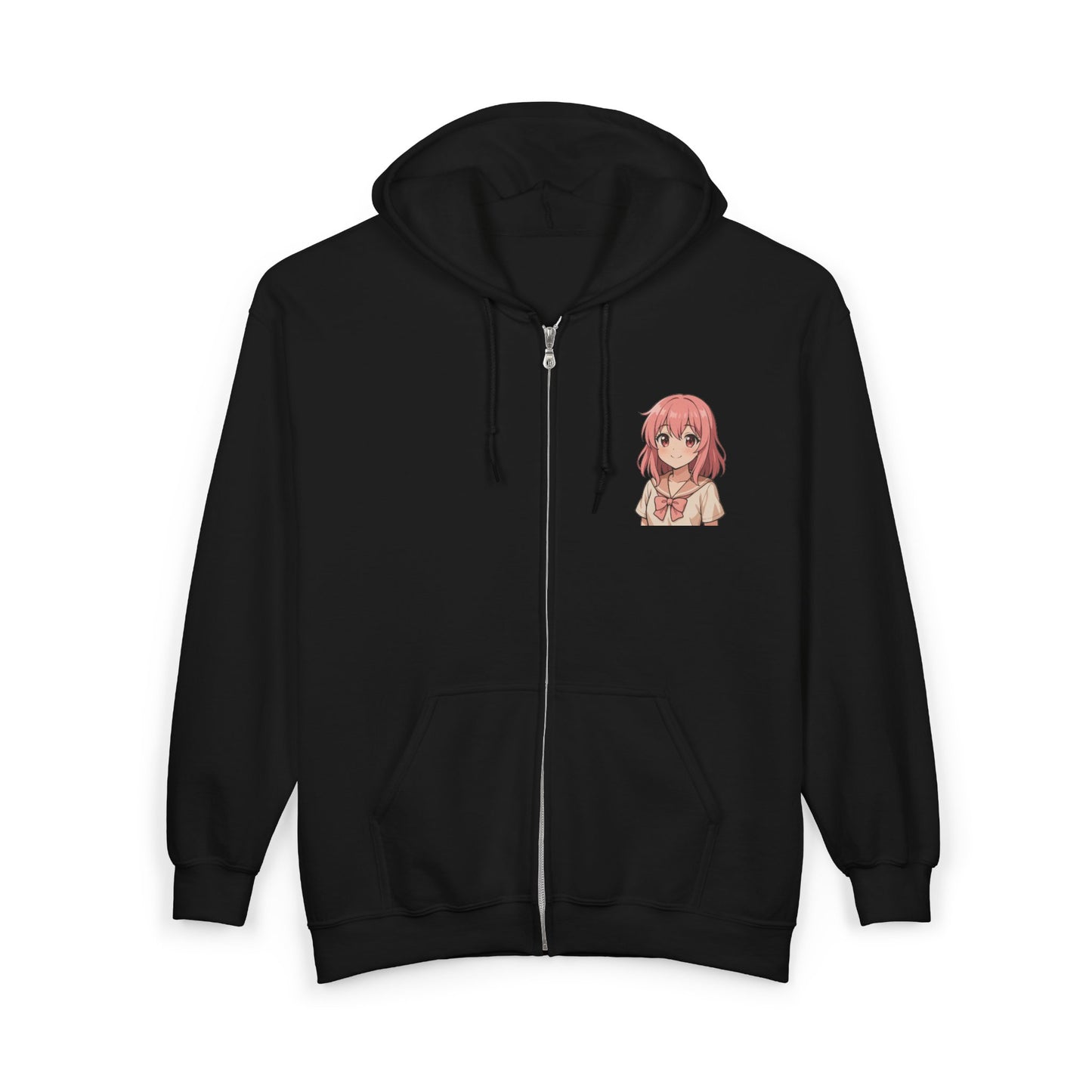Anime Soft-Girl Zip-Up Hoodie