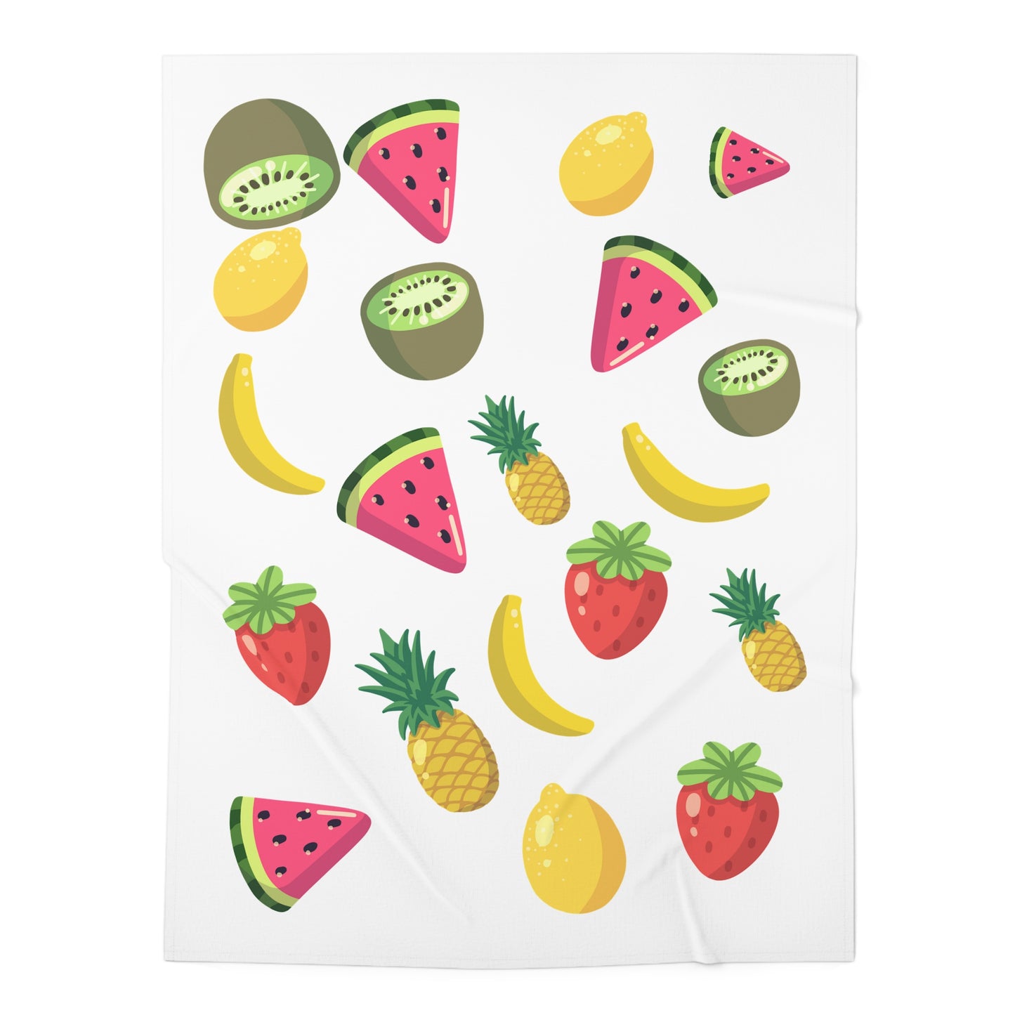 Fruity Baby Swaddle Blanket — Cute Watermelon, Pineapple & Strawberry Nursery Wrap