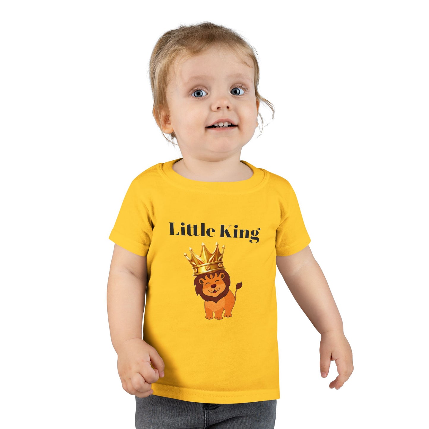 Little King Toddler T-Shirt — Cute Crowned Lion Baby Tee
