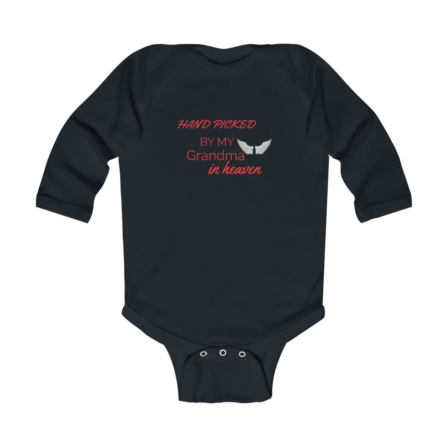 "Hand Picked by My Grandma in Heaven" Angel Baby Long Sleeve