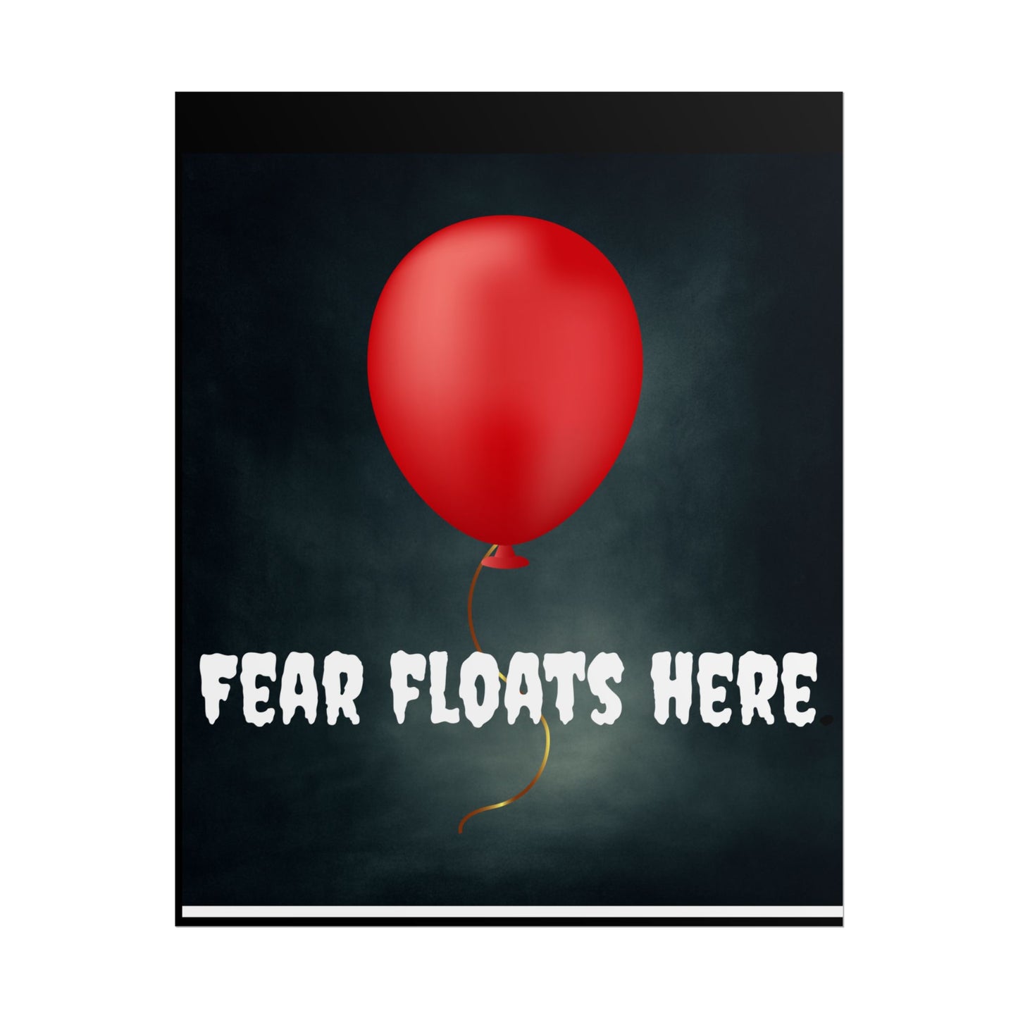 Horror Movie Poster — "Fear Floats Here" Rolled Poster