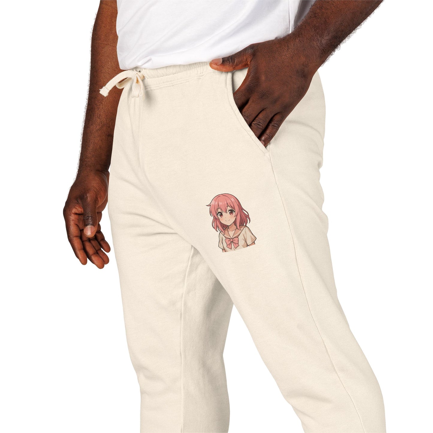 Anime Soft-Girl Sweatpants — Sakura Edition