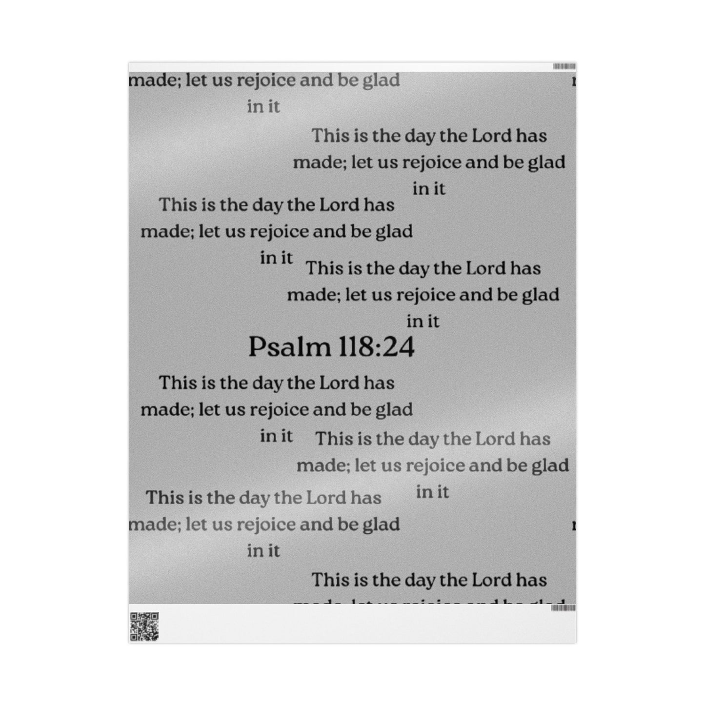 ✨ Psalm 118:24 Wrapping Paper