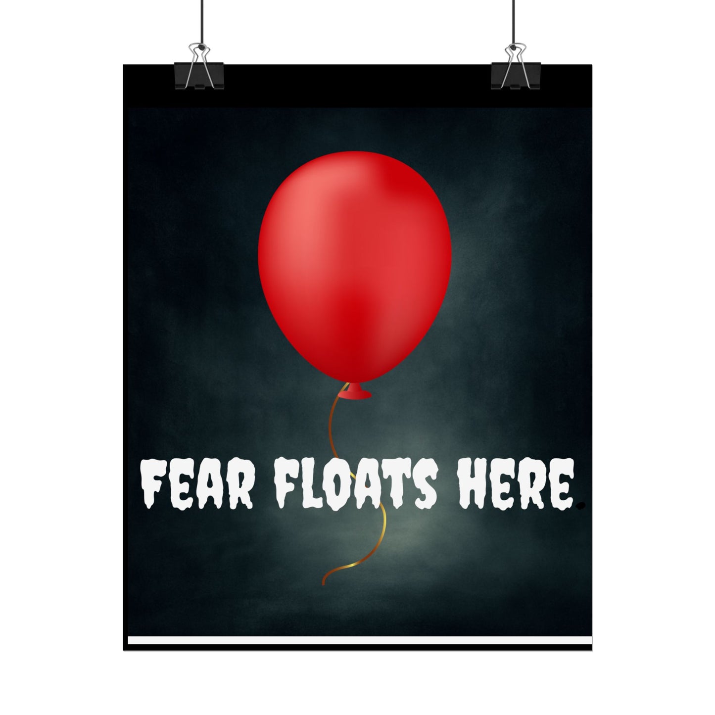 Horror Movie Poster — "Fear Floats Here" Rolled Poster