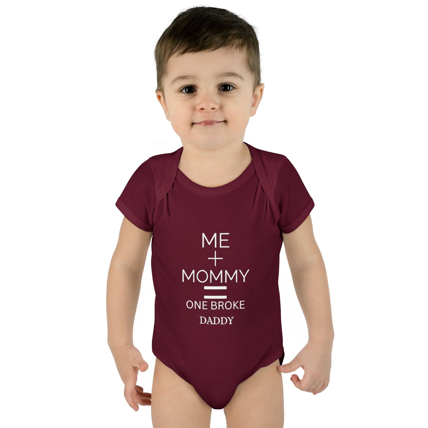 👶💸 “Me + Mommy = One Broke Daddy” Baby Onesie