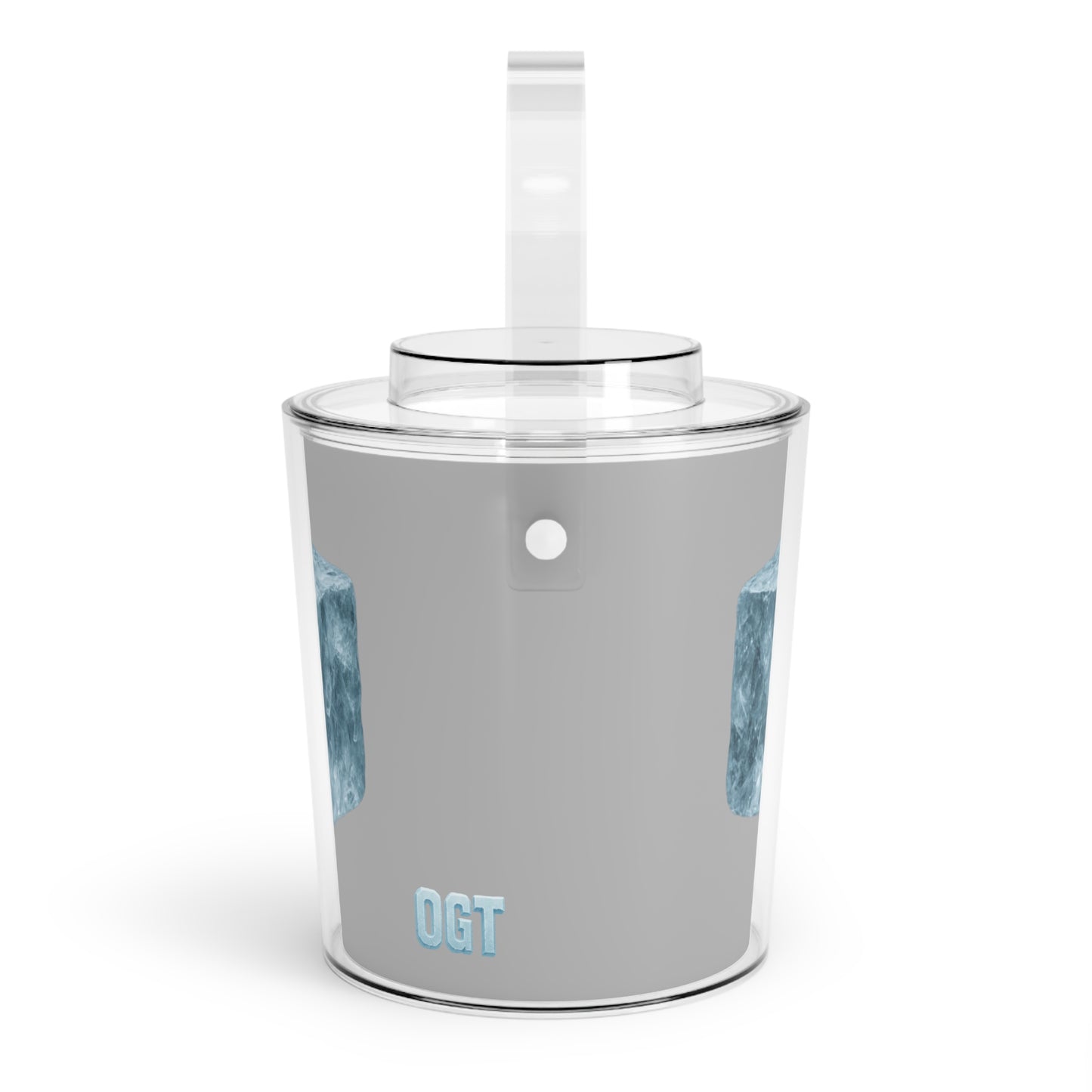 'OGT' Frosted Letter Ice Bucket with Tongs