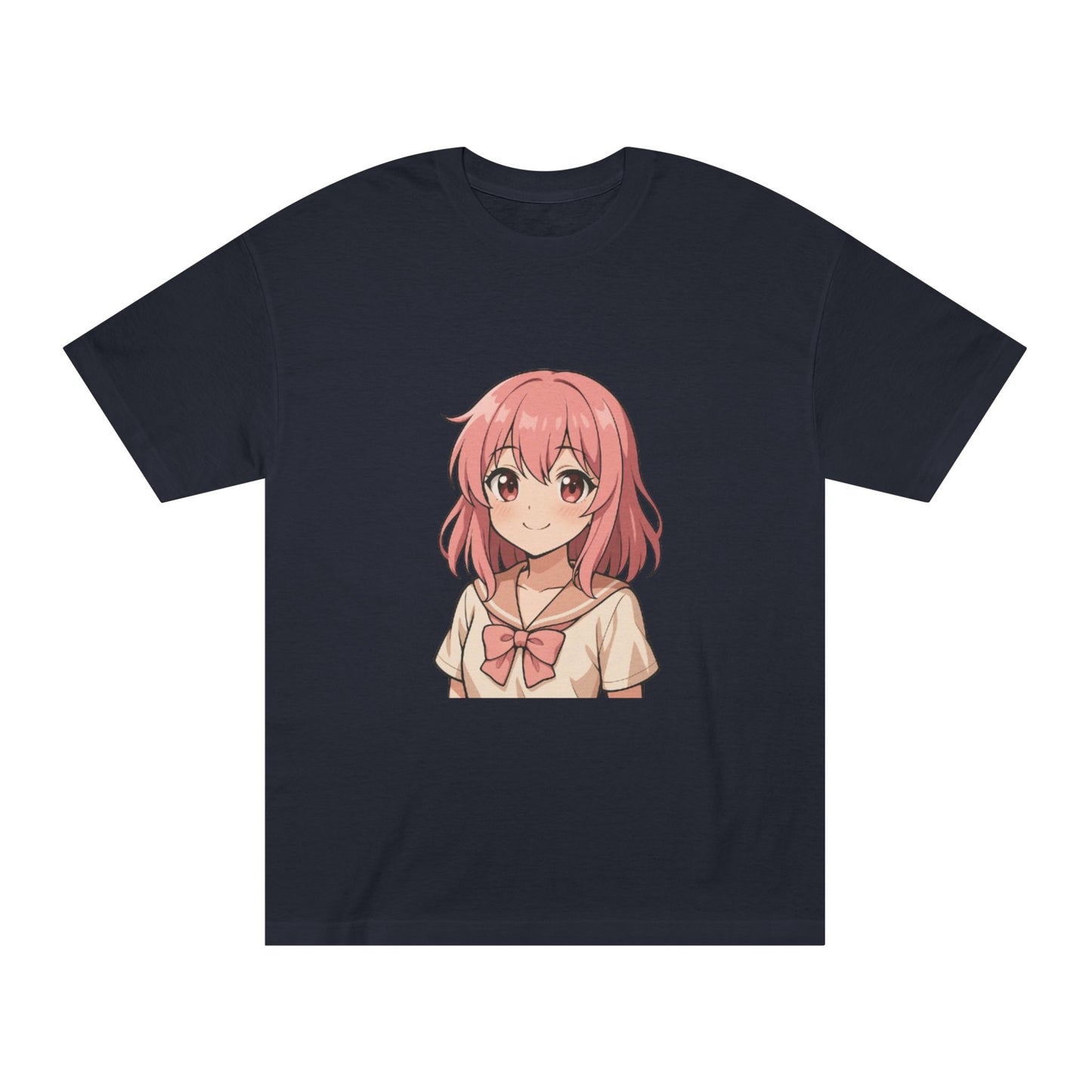 Anime Soft-Girl Tee — Pink Sakura Character