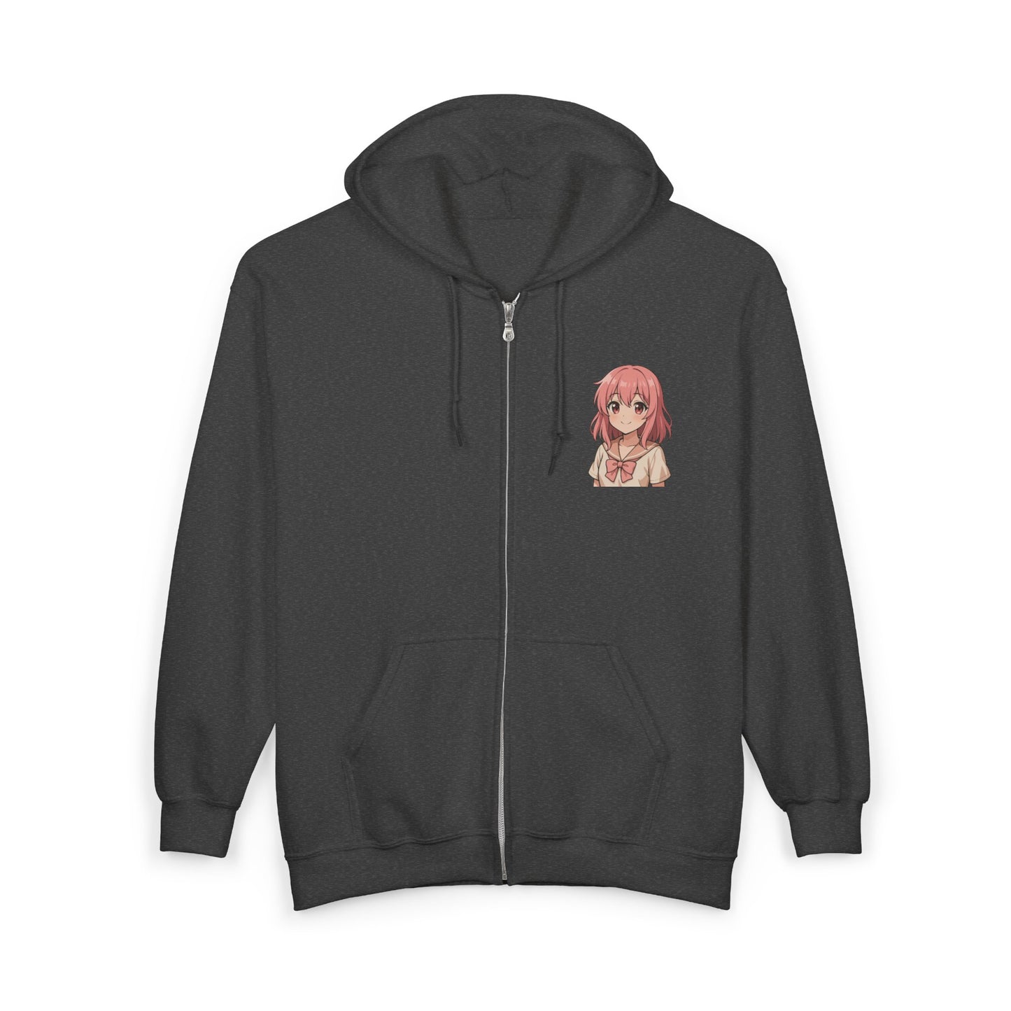 Anime Soft-Girl Zip-Up Hoodie