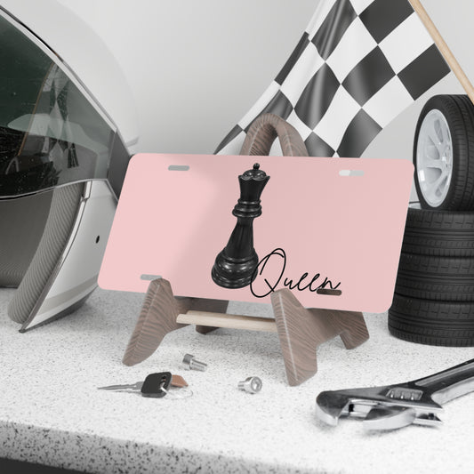 Queen Chess Piece Vanity Plate