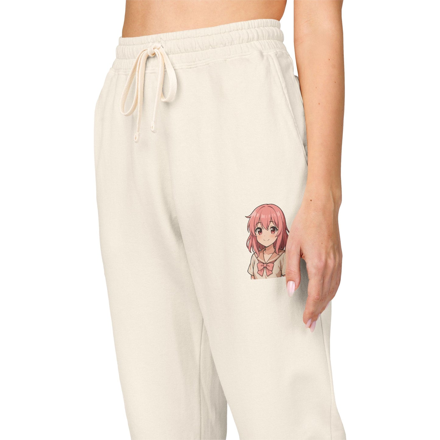 Anime Soft-Girl Sweatpants — Sakura Edition