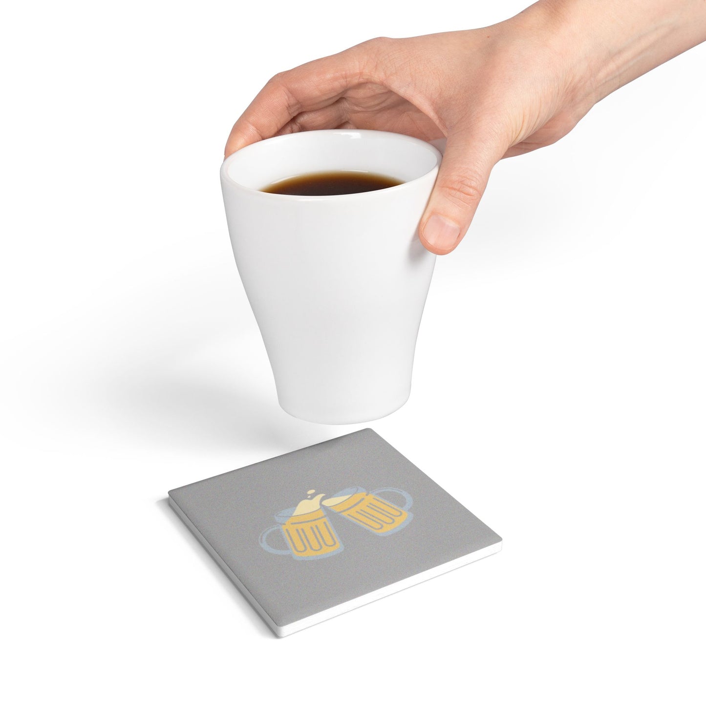 Beer Cheers Ceramic Coaster