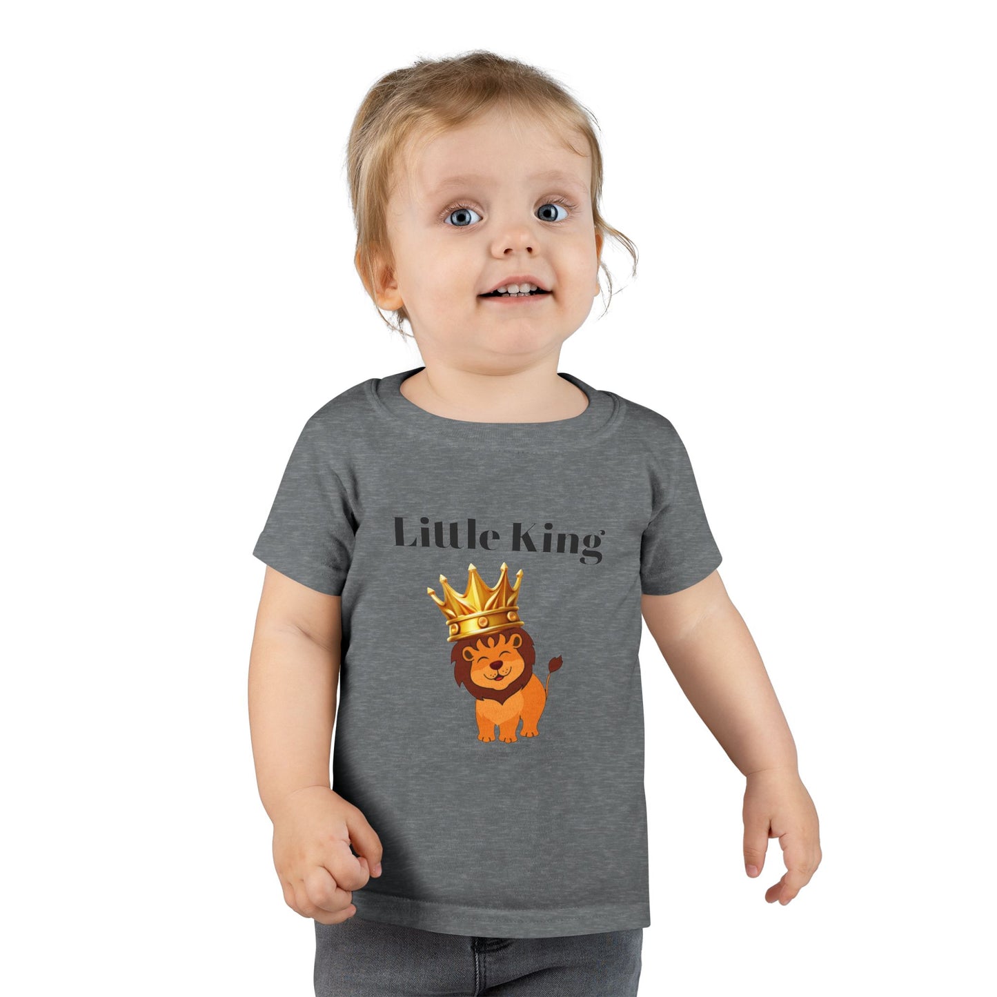 Little King Toddler T-Shirt — Cute Crowned Lion Baby Tee