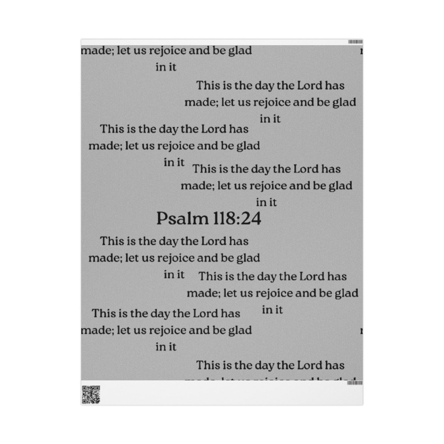 ✨ Psalm 118:24 Wrapping Paper