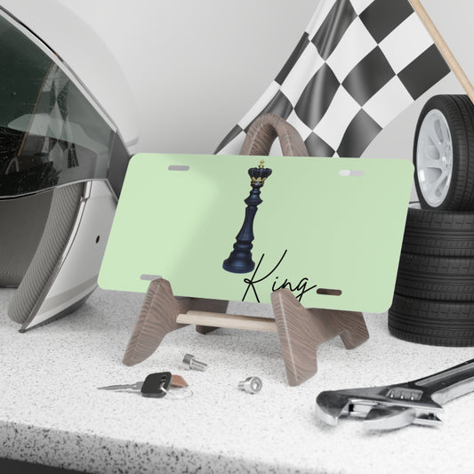 King Chess Piece Vanity License Plate