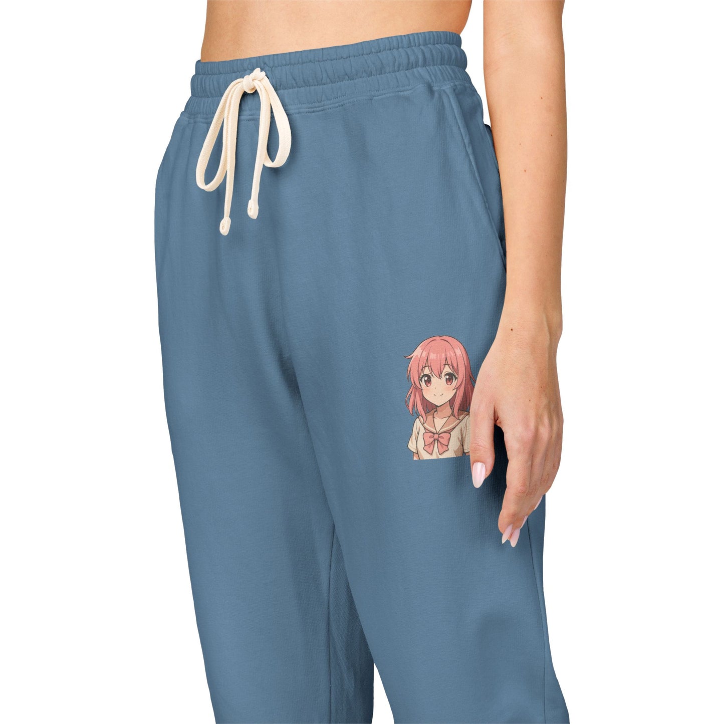 Anime Soft-Girl Sweatpants — Sakura Edition