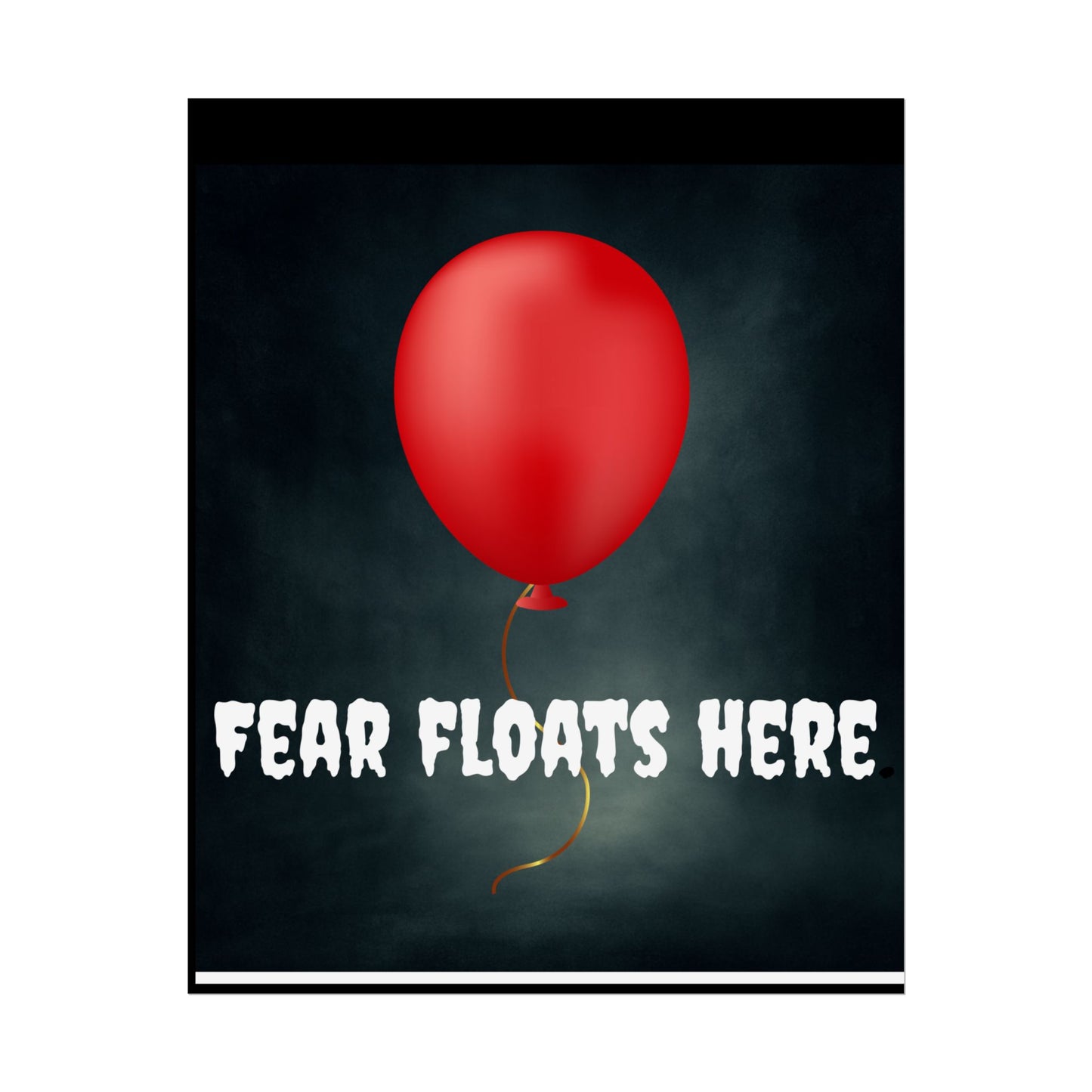 Horror Movie Poster — "Fear Floats Here" Rolled Poster