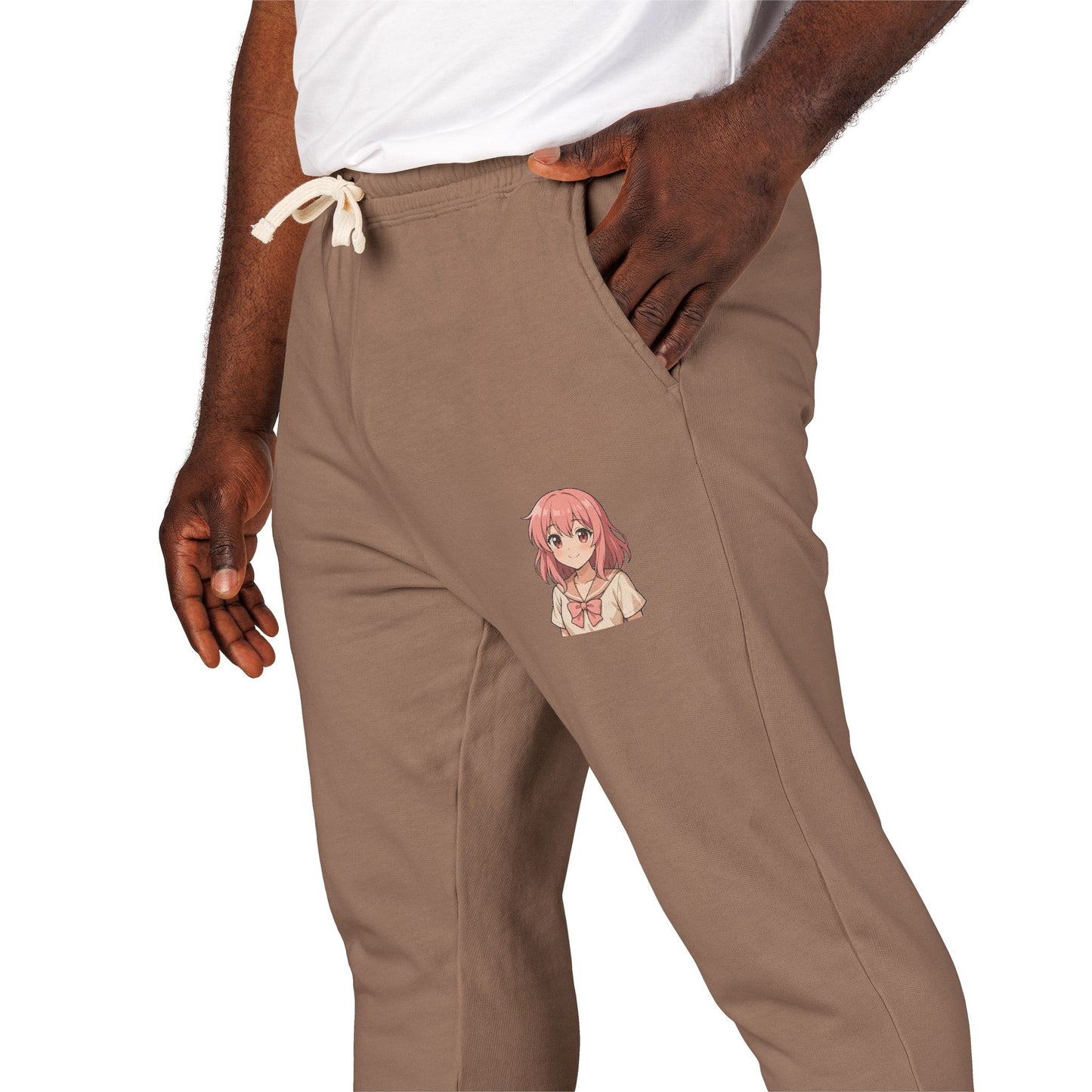 Anime Soft-Girl Sweatpants — Sakura Edition