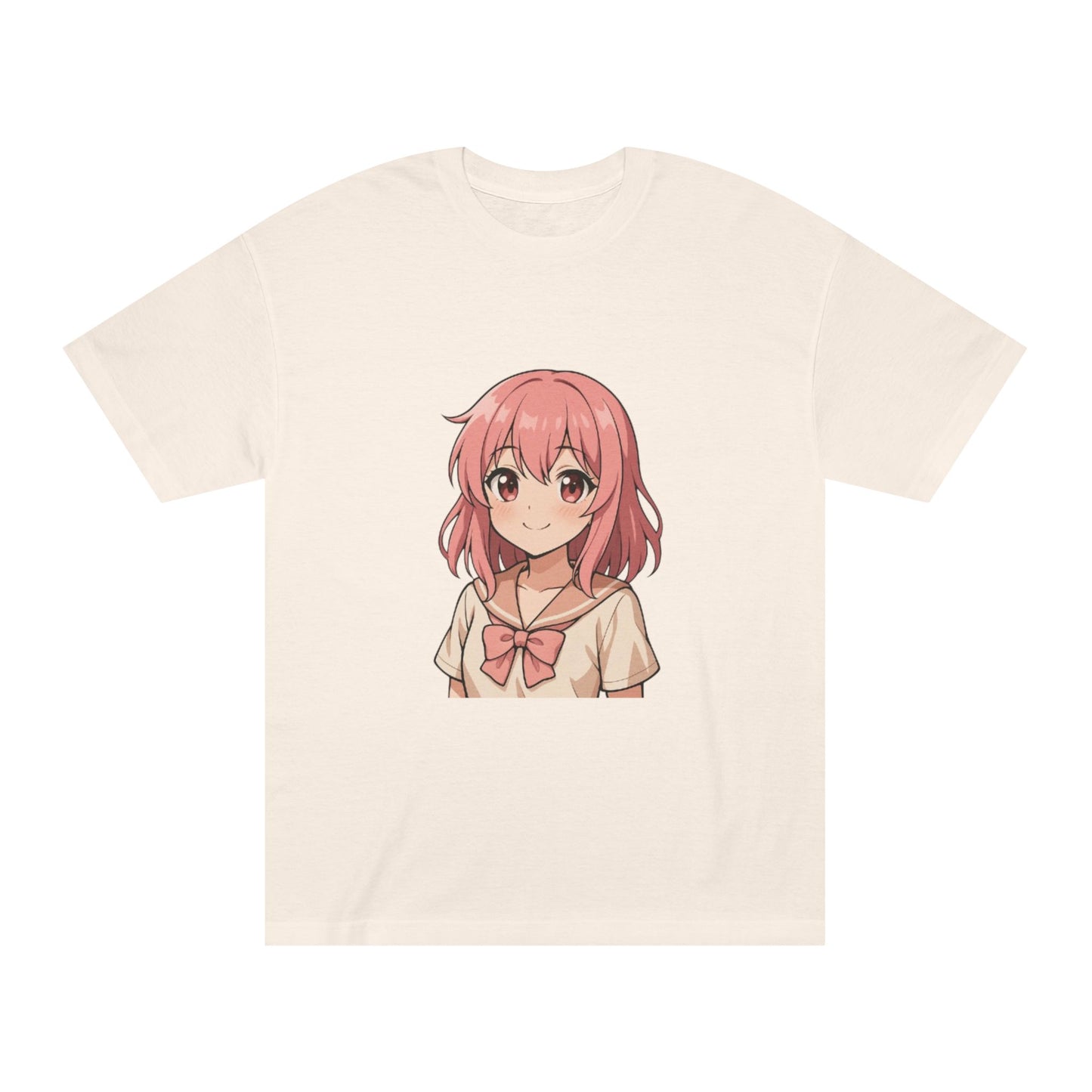 Anime Soft-Girl Tee — Pink Sakura Character