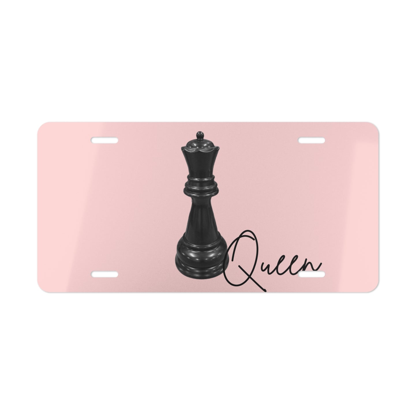 Queen Chess Piece Vanity Plate